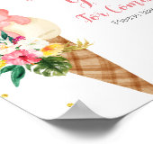Poster Merci Tropical de crème glacée pour venir Gold Fav (Coin)