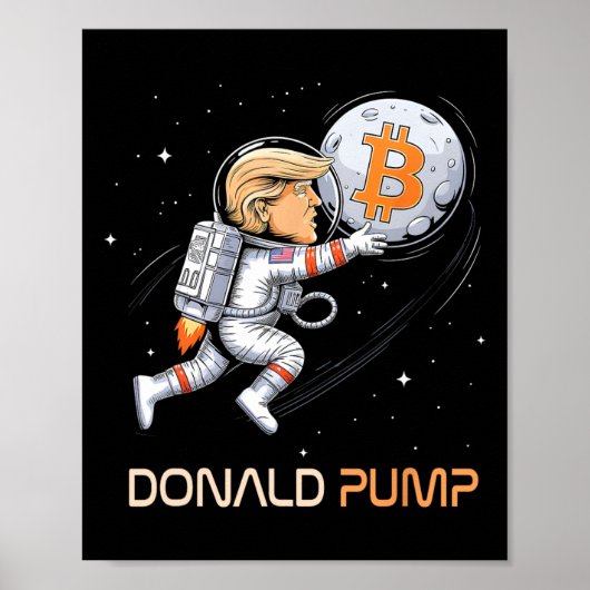 Poster Merci Trump Bitcoin Donald Pump Crypto Bull Pr (Devant)