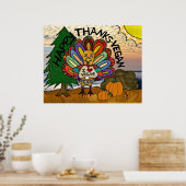 Poster Merci Vegan Thanksgiving Turquie (Cuisine)