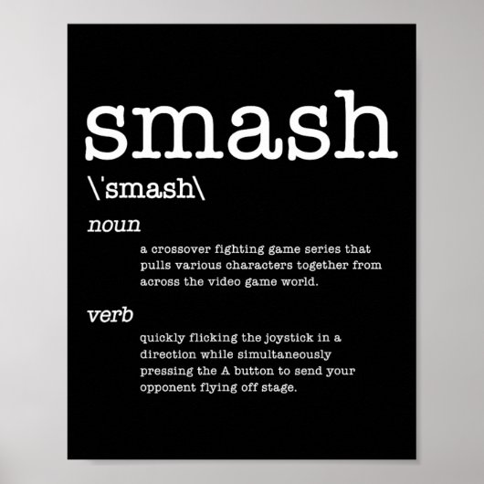Poster Merci Videogames Smash Définition Jeu Vidéo (Devant)