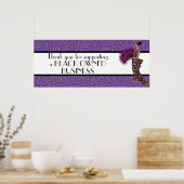 Poster Merci violet Glam Support Black Business (Cuisine)