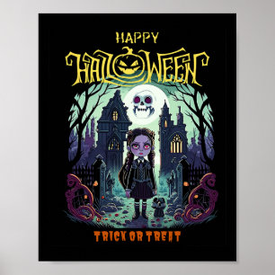 Poster Mercredi Costume Halloween Pour Enfants Et Pa