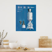 Poster Mercure, Gemini et Apollo Spacecraft (Cuisine)