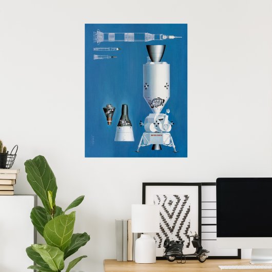 Poster Mercure, Gemini et Apollo Spacecraft (Bureau à domicile)