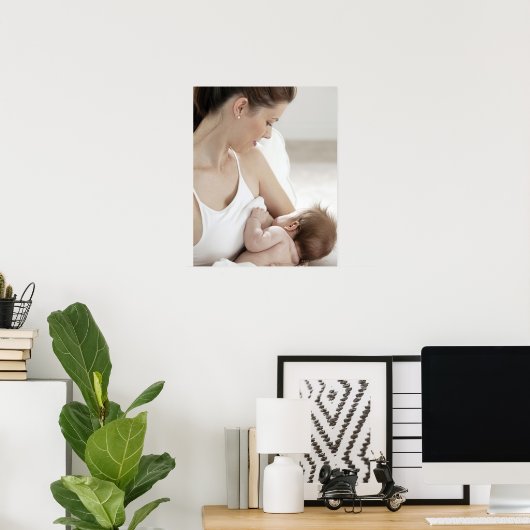 Poster Mère allaitant bébé 2 (Bureau à domicile)