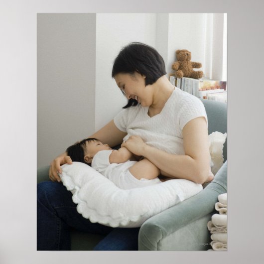 Poster Mère allaitante petite fille (Devant)