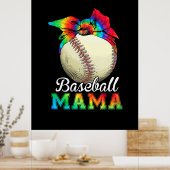 Poster Mère Art Baseball Mama Anniversaire (Cuisine)