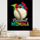 Poster Mère Art Baseball Momma Anniversaire (Cuisine)
