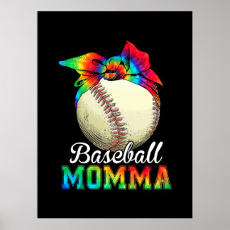 Poster Mère Art Baseball Momma Anniversaire