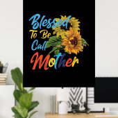 Poster Mère Art Béni D'Être Appelé Mère (Bureau à domicile)