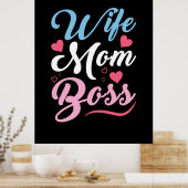 Poster Mère Art Femme Maman Boss (Cuisine)