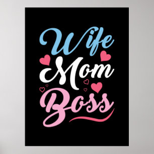 Poster Mère Art Femme Maman Boss