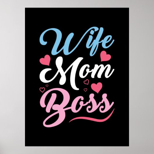 Poster Mère Art Femme Maman Boss (Devant)
