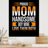 Poster Mère Art Fière Maman Belle Garçon (Cuisine)