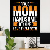 Poster Mère Art Fière Maman Belle Garçon (Bureau à domicile)