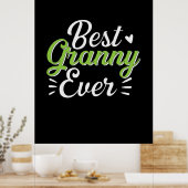 Poster Mère Art Meilleur Granny jamais (Cuisine)