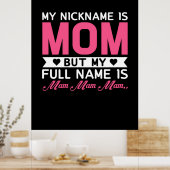 Poster Mère Art Mon Surnom Est Maman (Cuisine)