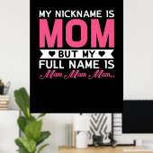 Poster Mère Art Mon Surnom Est Maman (Bureau à domicile)