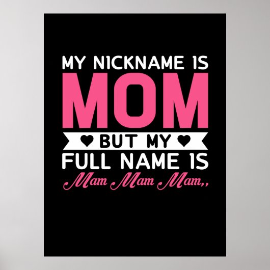 Poster Mère Art Mon Surnom Est Maman (Devant)