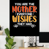 Poster Mère Art Tu Es La Mère Qu'Ils Veulent (Bureau à domicile)