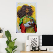 Poster Mère avec enfant (Bureau à domicile)