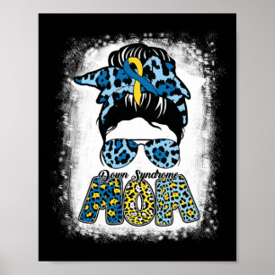 Poster Mère blanchie Vie Messy Bun Down Syndrome Lauréats