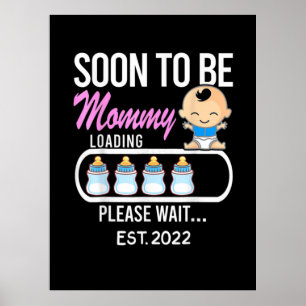 Poster Mère cadeau Bientôt Être Maman 2022