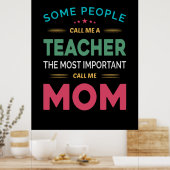 Poster Mère Cadeau Certaines Personnes M'Appelent Enseign (Cuisine)