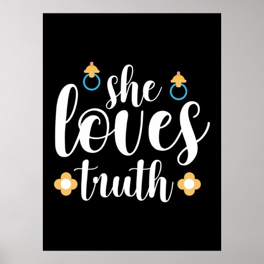 Poster Mère Cadeau Elle Aime La Vérité (Devant)