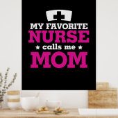 Poster Mère Cadeau Favori Nurse Me Appelle Maman (Cuisine)