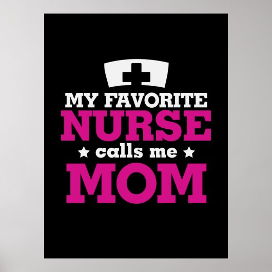 Poster Mère Cadeau Favori Nurse Me Appelle Maman (Devant)