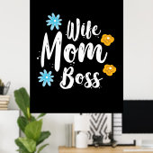 Poster Mère Cadeau Femme Maman Patron (Bureau à domicile)