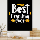 Poster Mère Cadeau Meilleure grand-mère jamais (Cuisine)