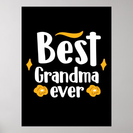 Poster Mère Cadeau Meilleure grand-mère jamais (Devant)