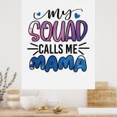 Poster Mère Cadeau Mon Escouade M'Appelle Maman (Cuisine)
