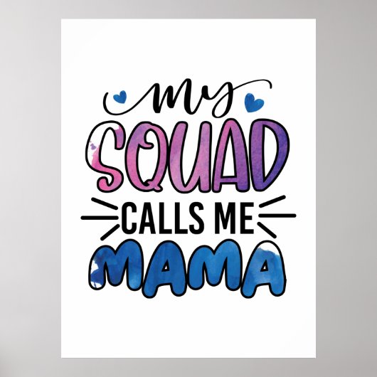 Poster Mère Cadeau Mon Escouade M'Appelle Maman (Devant)