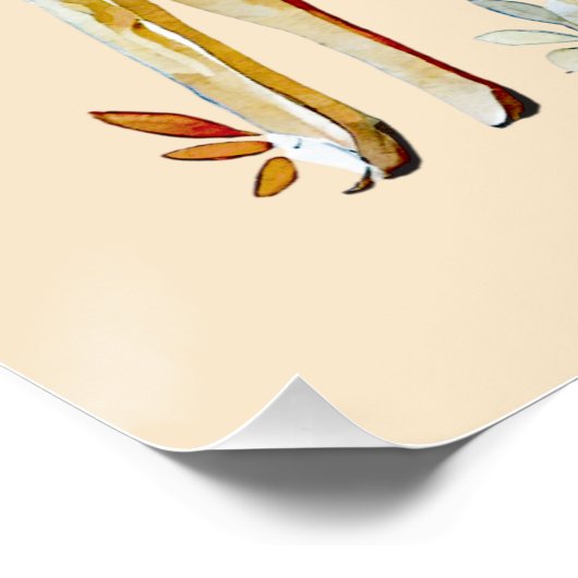 Poster mère cerf et faon (Coin)