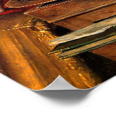 Poster Mère Chat et chatons sur table (Coin)