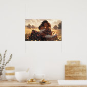 Poster Mère d'Anime dans la prairie matinale (Cuisine)