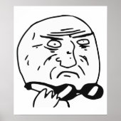 Poster Mère de Dieu Rage Face Mème comique (Devant)