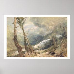 Poster Mere de Glace, dans la vallée de Chamouni,