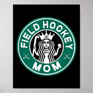 Poster Mère de hockey sur gazon bruyante mère fière souti