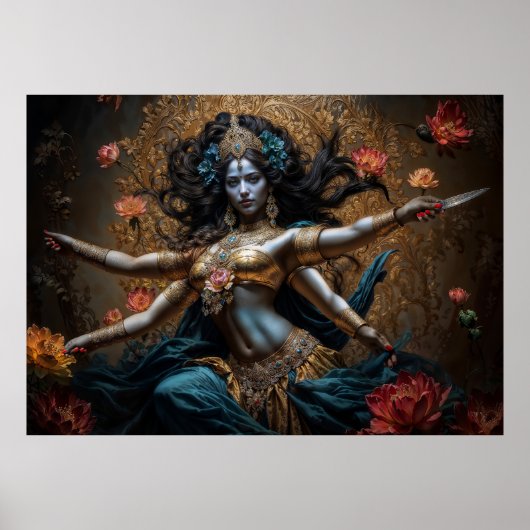 Poster Mère de la Déesse Kali des Trois Mondes (Devant)