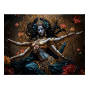 Poster Mère de la Déesse Kali des Trois Mondes
