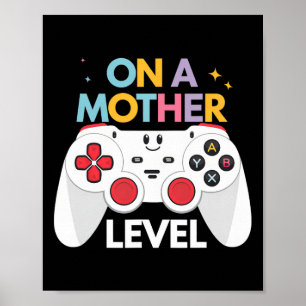 Poster Mère de la fête des mères drôle Maman joueuse Joua