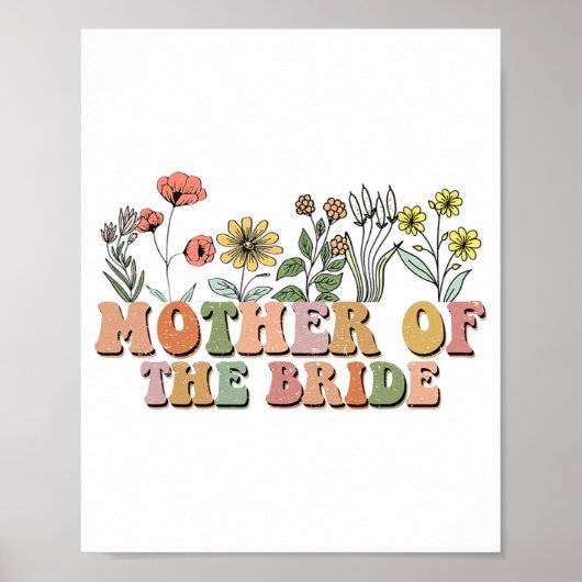 Poster Mère De La Mariée Mère Retro Bachelorette Party W (Devant)