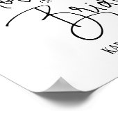 Poster Mère de la mariée siège réservé mémorial mariage (Coin)