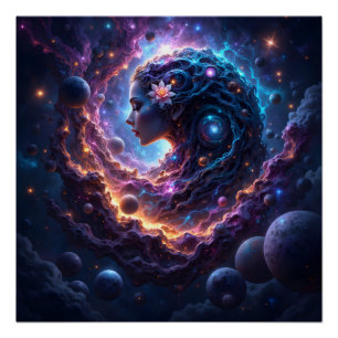 Poster Mère de l'Univers – Celle qui rêve les étoiles.