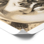 Poster Mère - dessin au charbon de bois de Rachel Dolezal (Coin)