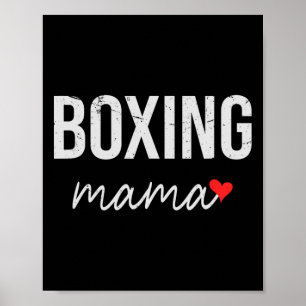 Poster Mère Drôle Boxe - Mignonne Boxe Mama Cadeau Pour F